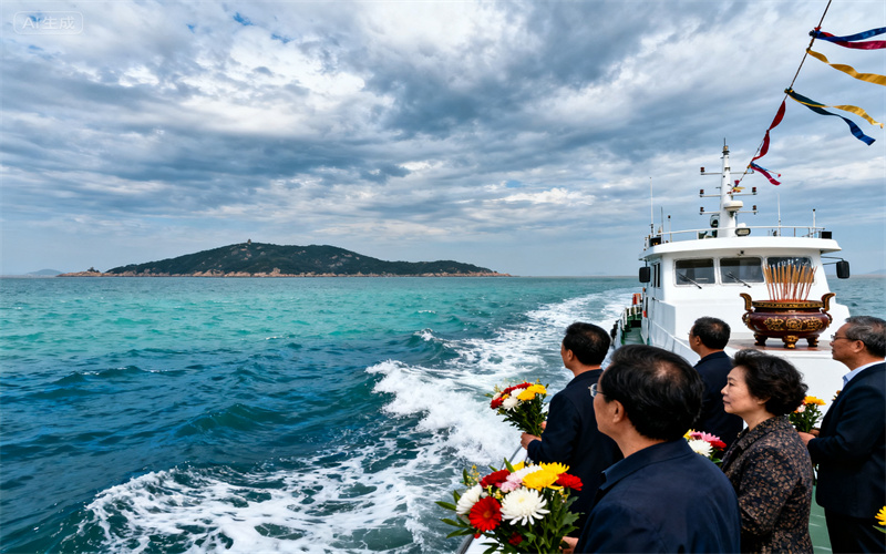 普陀山海葬案例一次结合传统祭祀与现代艺术展的纪念活动-2