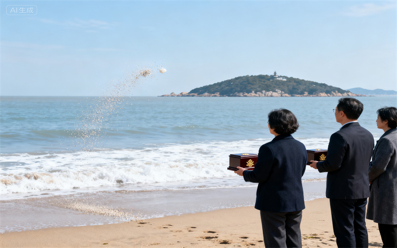普陀山海葬案例为科研人员举办的纪念学术座谈与海葬
