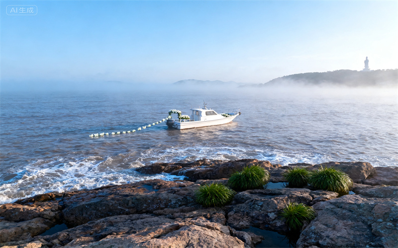 普陀山海葬案例亲友在现场朗诵故人手稿的温情记录-3
