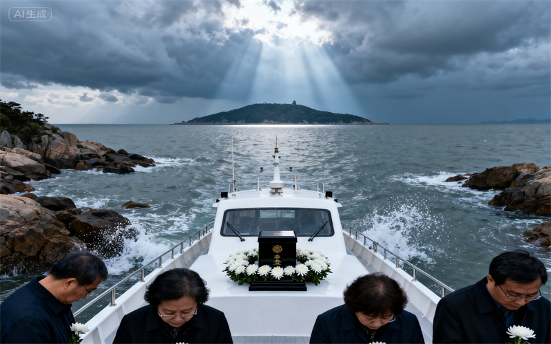 普陀山海葬案例一次包含传统歌舞的海葬文化展现