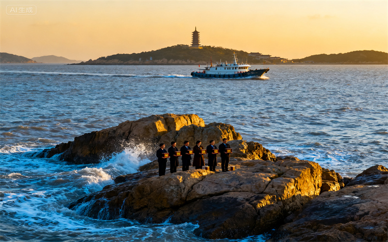 普陀山海葬案例一次结合传统手工艺表演的纪念活动实录-2